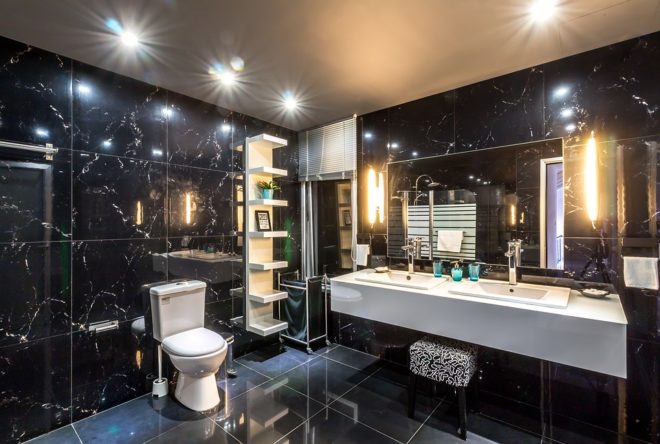 fancy bathroom