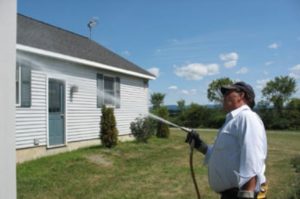 man watering 