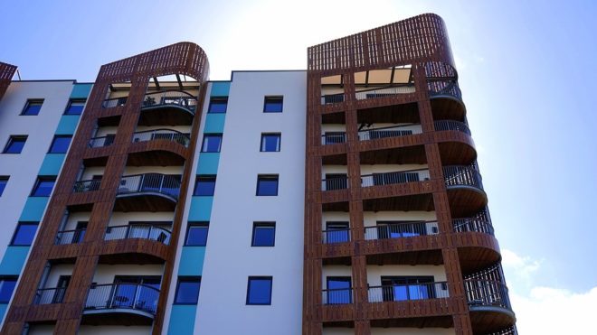 tall buildings of condominium